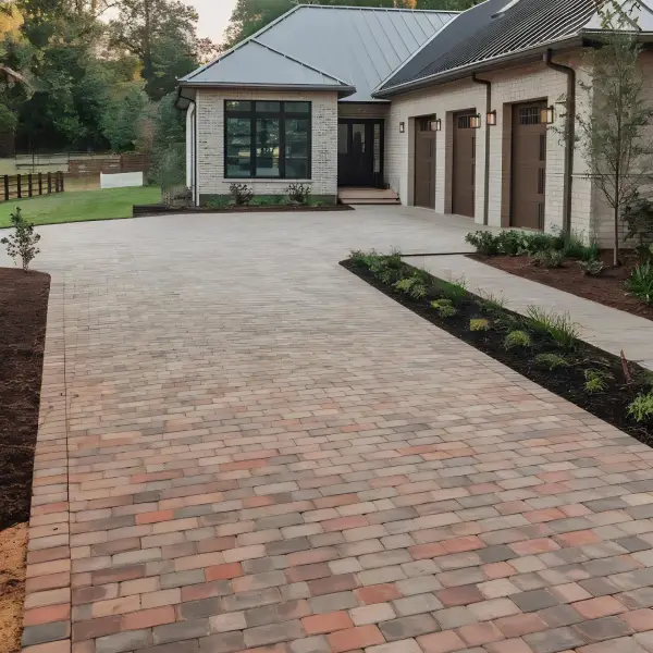 Ipswich home with new brick driveway and matching path.