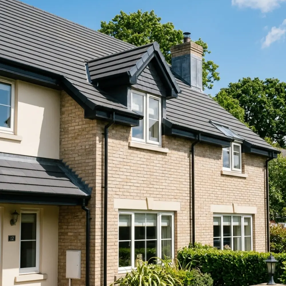 Fully completed residential roofline project in Ipswich.