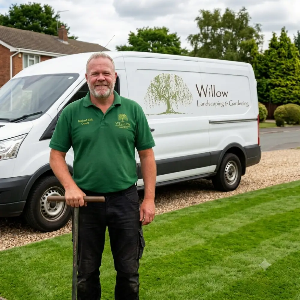 Michael Kirk, owner of Willow Landscaping, offering trusted local Lawn Care | Artificial Turf services across Ipswich and Suffolk.