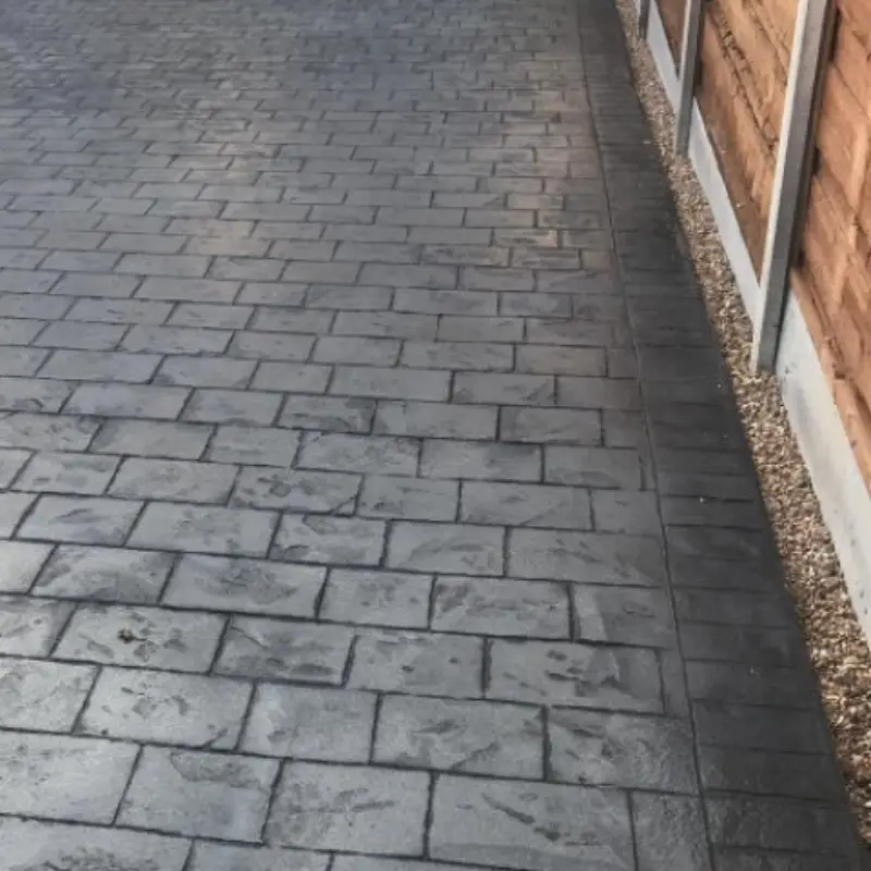 Pattern imprinted concrete driveway design options in Ipswich