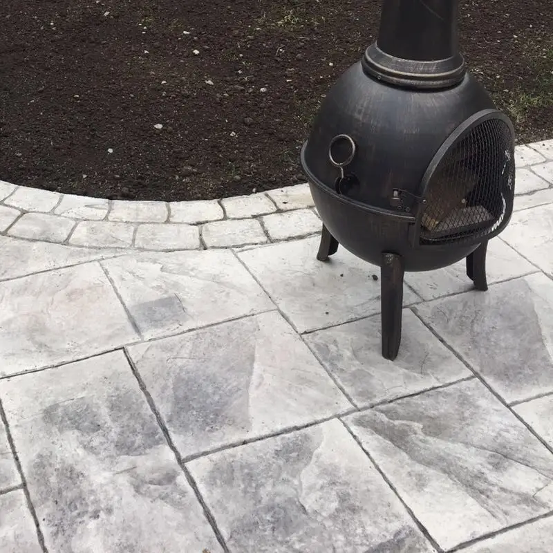 Low maintenance pattern imprinted concrete driveway in Ipswich